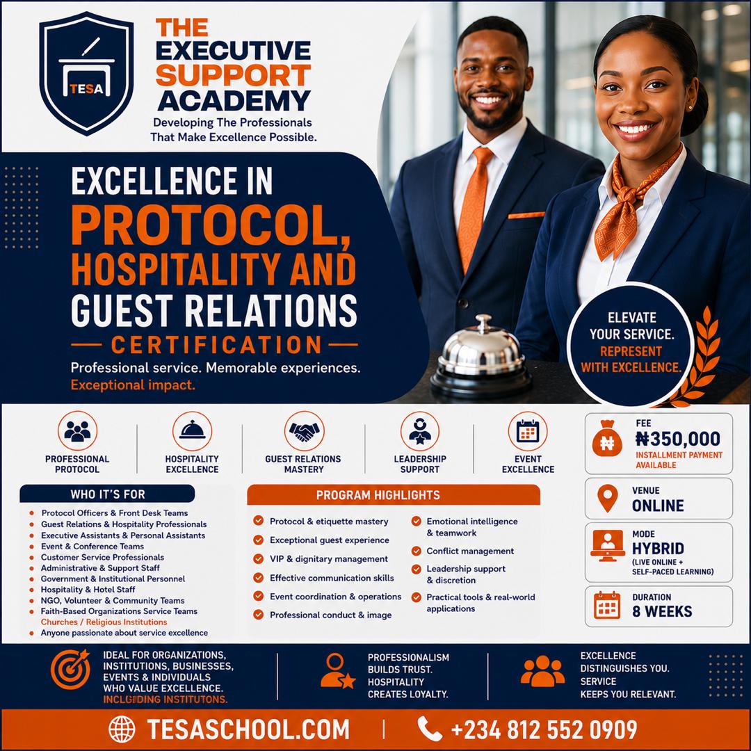 Excellence in Protocol, Hospitality, and Guest Relations Certification